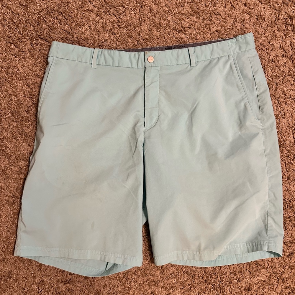 Nike Teal Flat Front Shorts Lightweight Design
